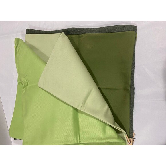 Set of 6 New Green  18”x18” 100% Organic Cotton Velvet Throw  Covers by TAVIS - Picture 10 of 12